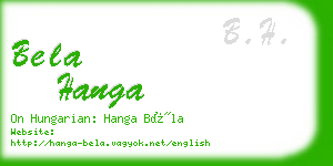 bela hanga business card